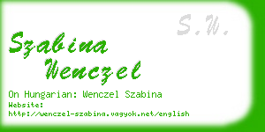 szabina wenczel business card